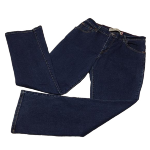 Levi's 550 Classic Relaxed Blue Dark Wash High Rise Five Pocket Boot Cut Jean